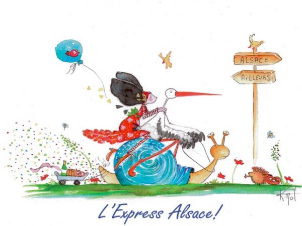 Boutique Gnooss Décoration Alsace Créateurs aquarelles Krolgribouille cartes postales alsace