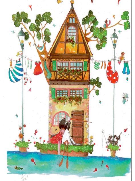 Boutique Gnooss Décoration Alsace Créateurs aquarelles Krolgribouille carte postale
